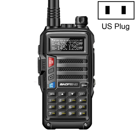 Baofeng BF-UV5R Plus S9 FM Interphone Handheld Walkie Talkie, US Plug