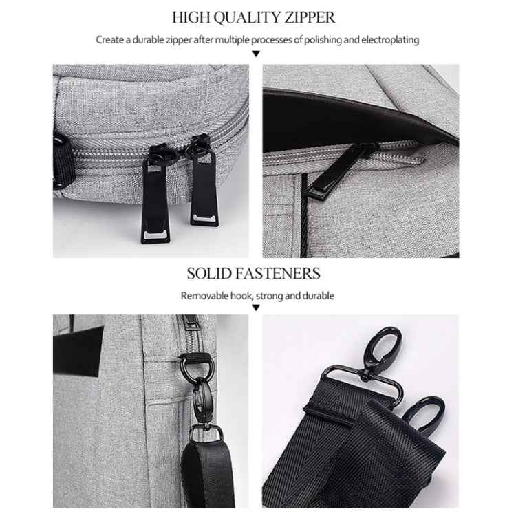 DJ06 Oxford Cloth Waterproof Wear-resistant Portable Expandable Laptop Bag for 15.4 inch Laptops, with Detachable Shoulder Strap