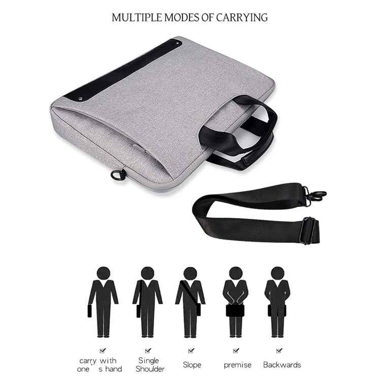 DJ08 Oxford Cloth Waterproof Wear-resistant Laptop Bag for 15.6 inch Laptops, with Concealed Handle & Luggage Tie Rod & Adjustable Shoulder Strap