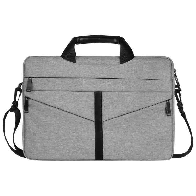 14.1 inch Breathable Wear-resistant Fashion Business Shoulder Handheld Zipper Laptop Bag with Shoulder Strap