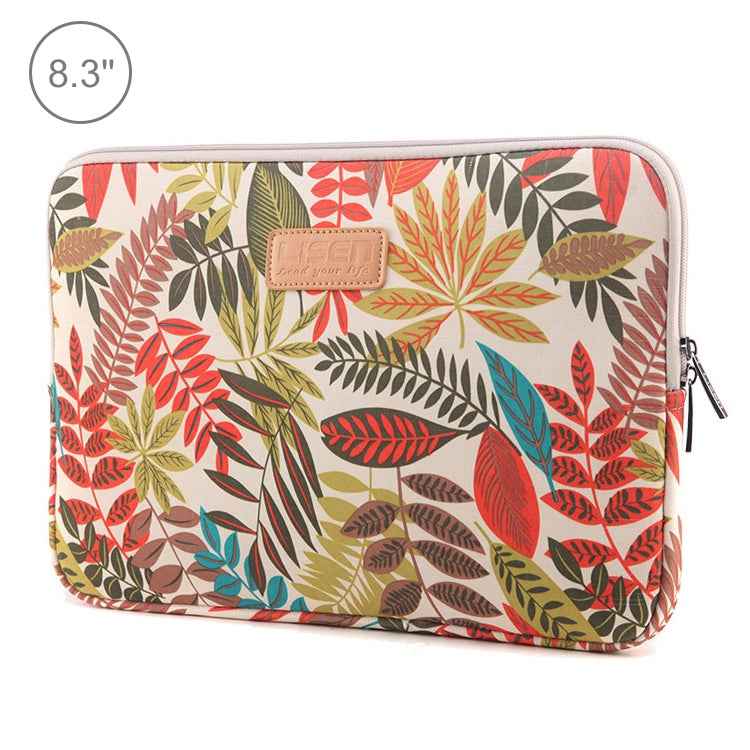 Lisen 8.3 inch Sleeve Case Colorful Leaves Zipper Briefcase Carrying Bag