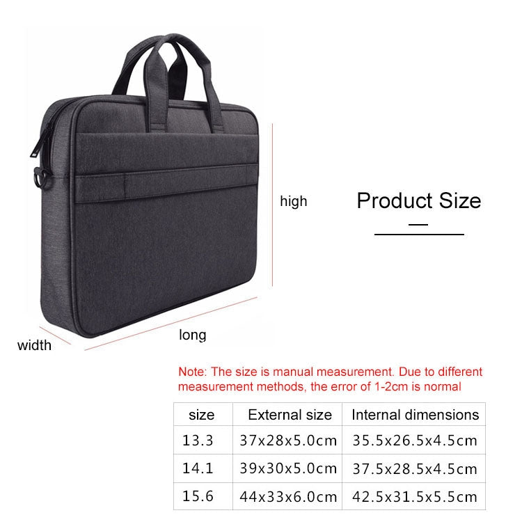 DJ03 Waterproof Anti-scratch Anti-theft One-shoulder Handbag for 14.1 inch Laptops, with Suitcase Belt, DJ03 14.1 inch Black, DJ03 14.1 inch Pink, DJ03 14.1 inch Navy Blue