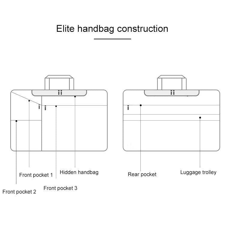 ST02S Waterproof Tear Resistance Hidden Portable Strap One-shoulder Handbag for 13.3 inch Laptops, with Suitcase Belt, ST02S 13.3 inch Dark Gray, ST02S 13.3 inch Pink, ST02S 13.3 inch Light Grey, ST02S 13.3 inch Navy Blue, ST02S 13.3 inch Black