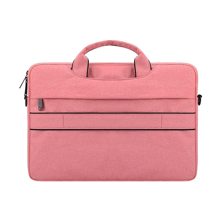 ST02S Waterproof Tear Resistance Hidden Portable Strap One-shoulder Handbag for 14.1 inch Laptops, with Suitcase Belt, ST02S 14.1 inch Pink, ST02S 14.1 inch Light Grey, ST02S 14.1 inch Navy Blue, ST02S 14.1 inch Black, ST02S 14.1 inch Dark Gray