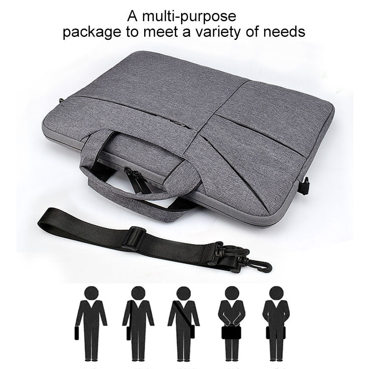 ST02S Waterproof Tear Resistance Hidden Portable Strap One-shoulder Handbag for 14.1 inch Laptops, with Suitcase Belt, ST02S 14.1 inch Pink, ST02S 14.1 inch Light Grey, ST02S 14.1 inch Navy Blue, ST02S 14.1 inch Black, ST02S 14.1 inch Dark Gray