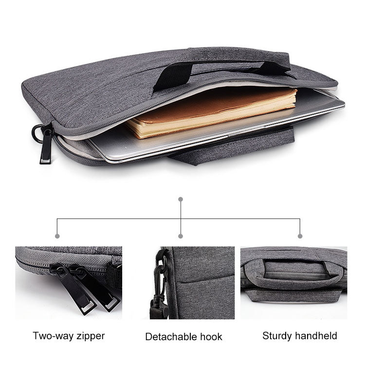 ST02S Waterproof Tear Resistance Hidden Portable Strap One-shoulder Handbag for 14.1 inch Laptops, with Suitcase Belt, ST02S 14.1 inch Pink, ST02S 14.1 inch Light Grey, ST02S 14.1 inch Navy Blue, ST02S 14.1 inch Black, ST02S 14.1 inch Dark Gray