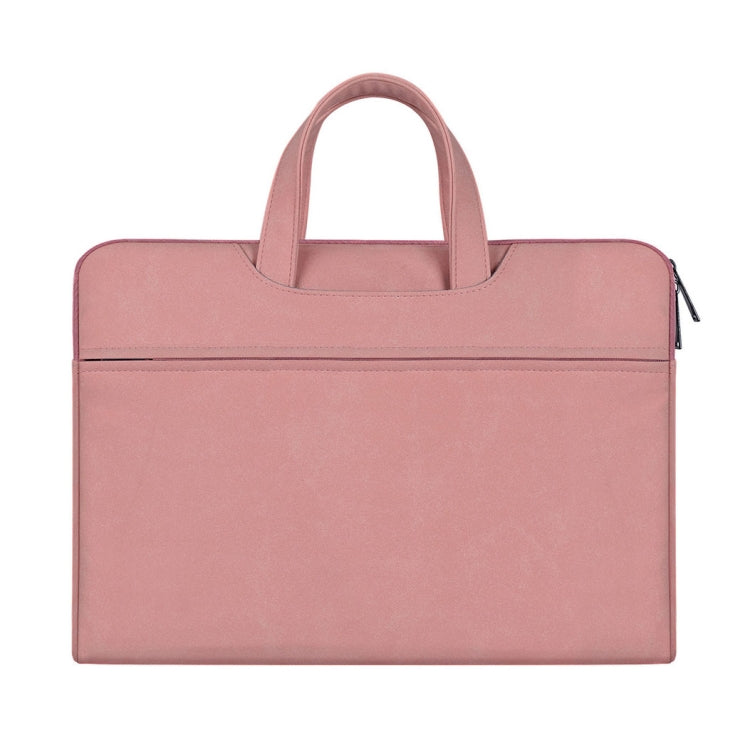 ST06 Waterproof PU Leather Zipper Hidden Portable Strap One-shoulder Handbag for 13.3 inch Laptops, with Suitcase Belt, ST06 13.3 inch Light Grey, ST06 13.3 inch Dark Gray, ST06 13.3 inch Pink