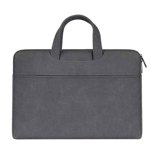 ST06 Waterproof PU Leather Zipper Hidden Portable Strap One-shoulder Handbag for 14.1 inch Laptops, with Suitcase Belt