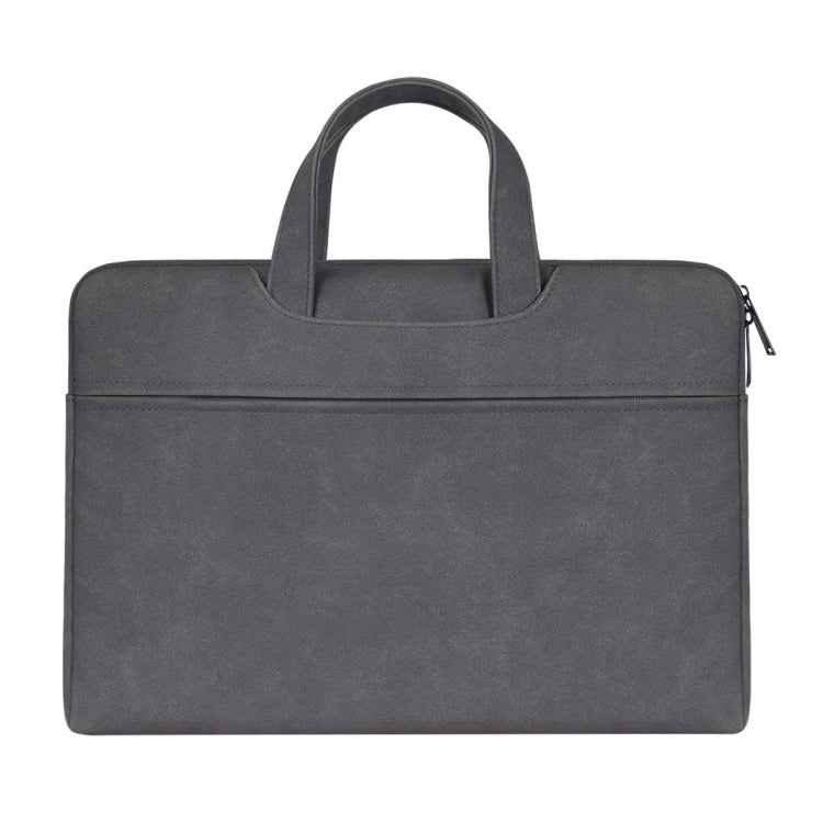 ST06 Waterproof PU Leather Zipper Hidden Portable Strap One-shoulder Handbag for 14.1 inch Laptops, with Suitcase Belt