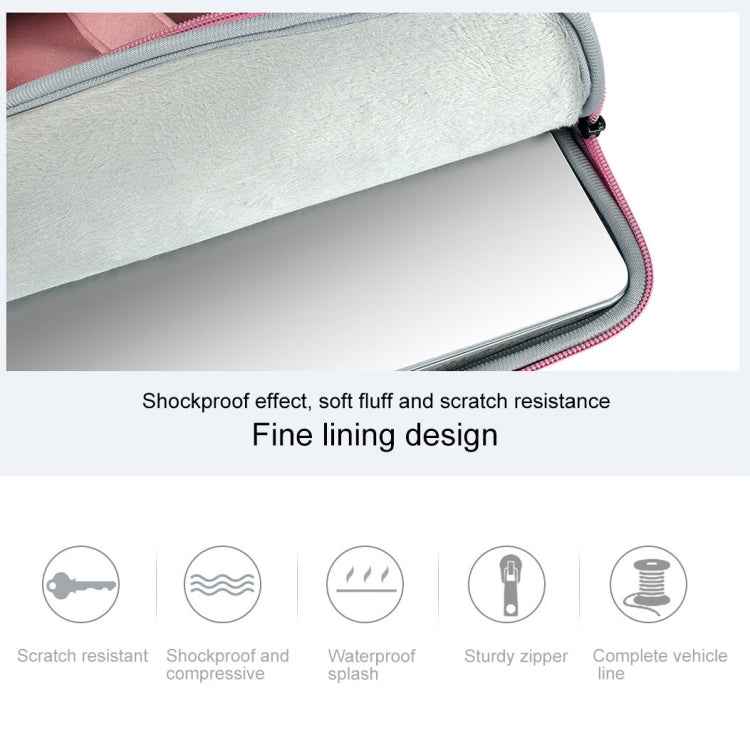 ST06 Waterproof PU Leather Zipper Hidden Portable Strap One-shoulder Handbag for 15.6 inch Laptops, with Suitcase Belt