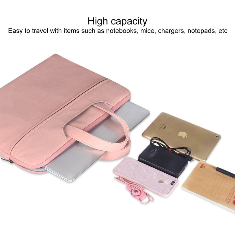 ST06 Waterproof PU Leather Zipper Hidden Portable Strap One-shoulder Handbag for 15.6 inch Laptops, with Suitcase Belt, ST06 15.6 inch Light Grey, ST06 15.6 inch Dark Gray, ST06 15.6 inch Pink