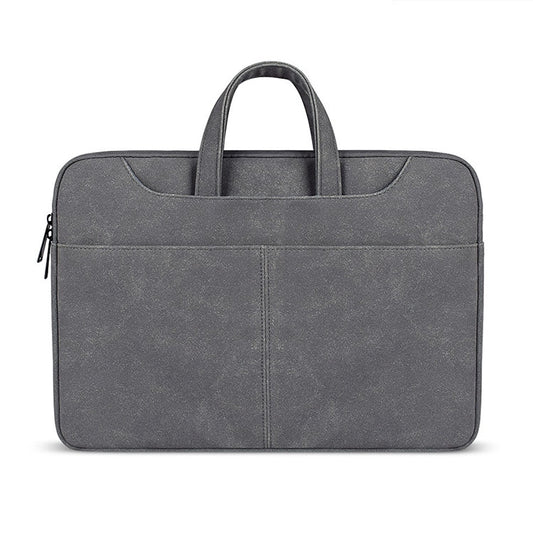 ST06S Waterproof PU Leather Zipper Hidden Portable Strap One-shoulder Handbag for 13.3 inch Laptops, with Magic Stick & Suitcase Belt, ST06S 13.3 inch Dark Gray, ST06S 13.3 inch Pink, ST06S 13.3 inch Light Grey