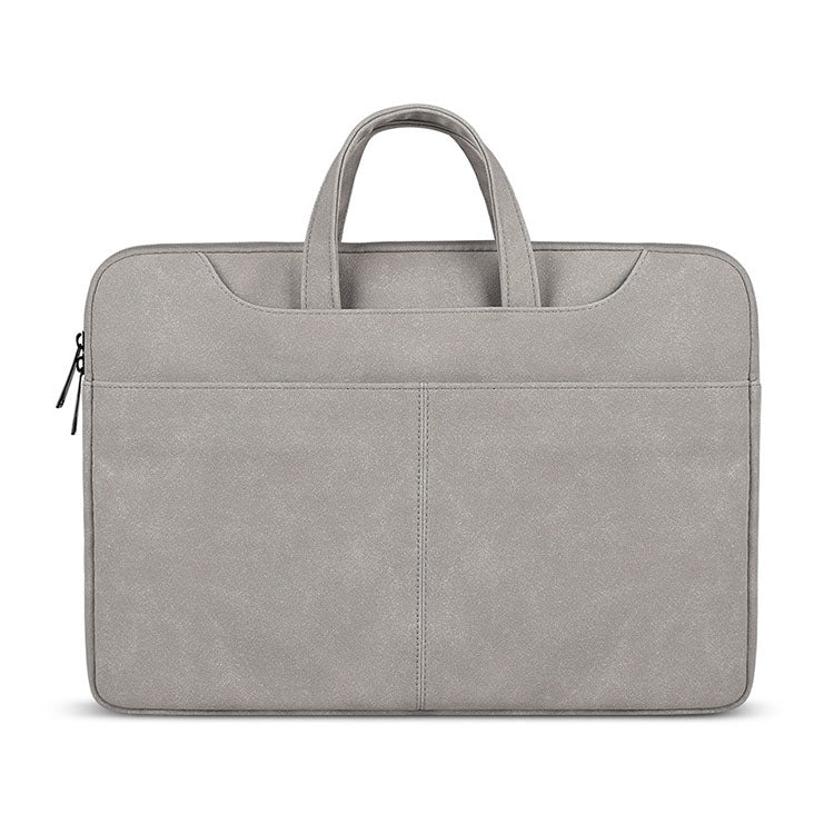 ST06S Waterproof PU Leather Zipper Hidden Portable Strap One-shoulder Handbag for 13.3 inch Laptops, with Magic Stick & Suitcase Belt, ST06S 13.3 inch Light Grey, ST06S 13.3 inch Dark Gray, ST06S 13.3 inch Pink