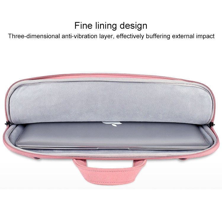 ST06S Waterproof PU Leather Zipper Hidden Portable Strap One-shoulder Handbag for 13.3 inch Laptops, with Magic Stick & Suitcase Belt, ST06S 13.3 inch Light Grey, ST06S 13.3 inch Dark Gray, ST06S 13.3 inch Pink