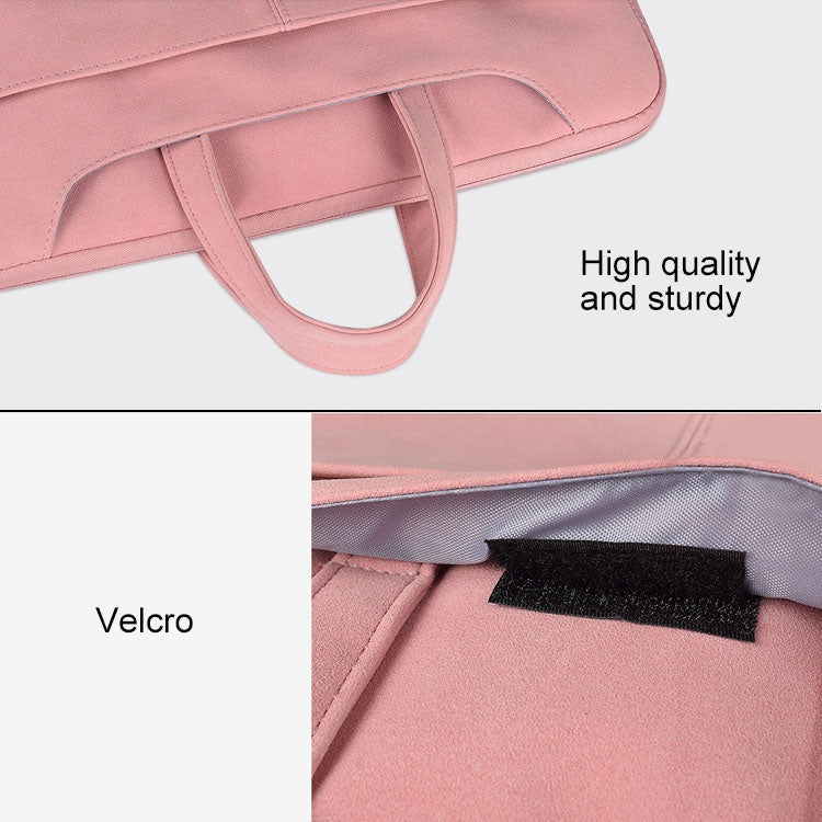 ST06S Waterproof PU Leather Zipper Hidden Portable Strap One-shoulder Handbag for 13.3 inch Laptops, with Magic Stick & Suitcase Belt, ST06S 13.3 inch Light Grey, ST06S 13.3 inch Dark Gray, ST06S 13.3 inch Pink