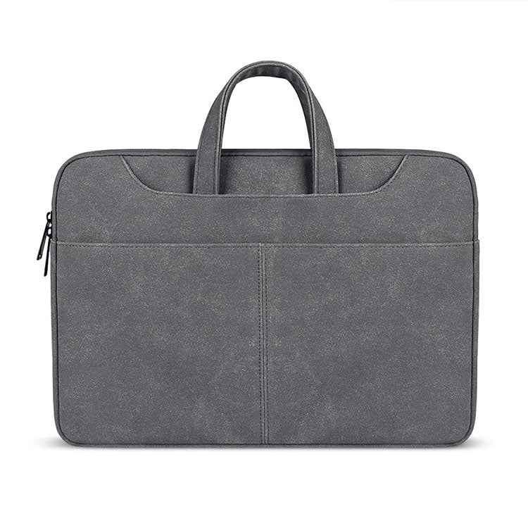 ST06S Waterproof PU Leather Zipper Hidden Portable Strap One-shoulder Handbag for 14.1 inch Laptops, with Magic Stick & Suitcase Belt