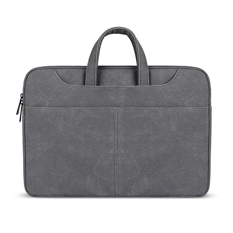 ST06S Waterproof PU Leather Zipper Hidden Portable Strap One-shoulder Handbag for 14.1 inch Laptops, with Magic Stick & Suitcase Belt, ST06S 14.1 inch Light Grey, ST06S 14.1 inch Dark Gray, ST06S 14.1 inch Pink