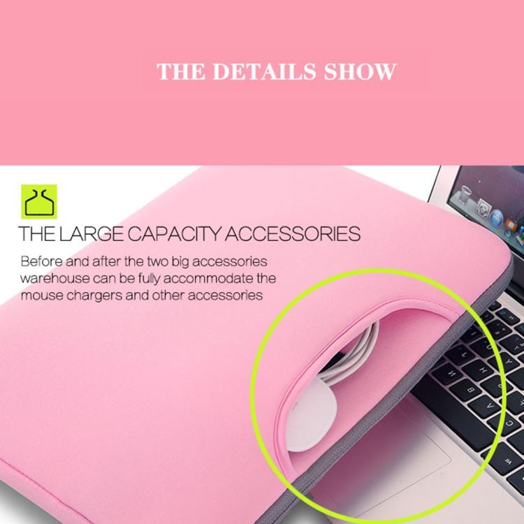 15.6 inch Portable Air Permeable Handheld Sleeve Bag for Laptops, Size: 41.5x30.0x3.5cm, 15.6 inch Black, 15.6 inch Pink, 15.6 inch Green, 15.6 inch Grey, 15.6 inch Magenta