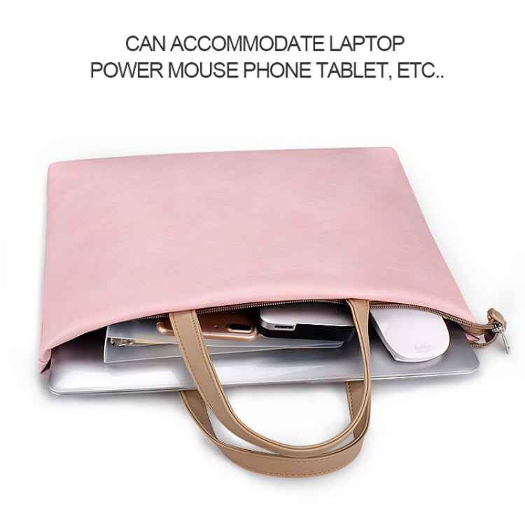 PU Waterproof Laptop Handbag Crossbody Bag for 13.3 inch Laptops