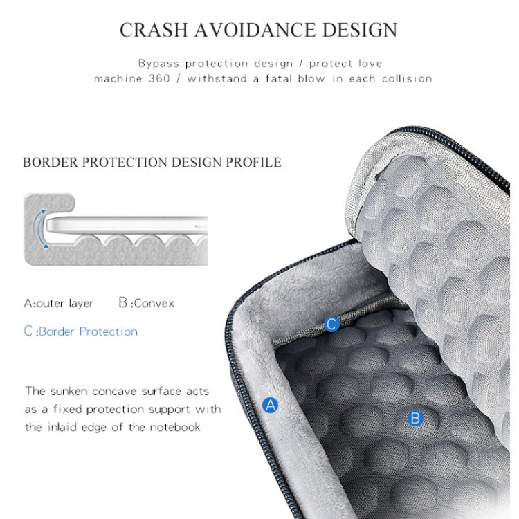 Bolso de mano ND04 de tela Oxford impermeable para portátiles de 13,3 pulgadas, con correa para carrito de baúl, 13,3 pulgadas