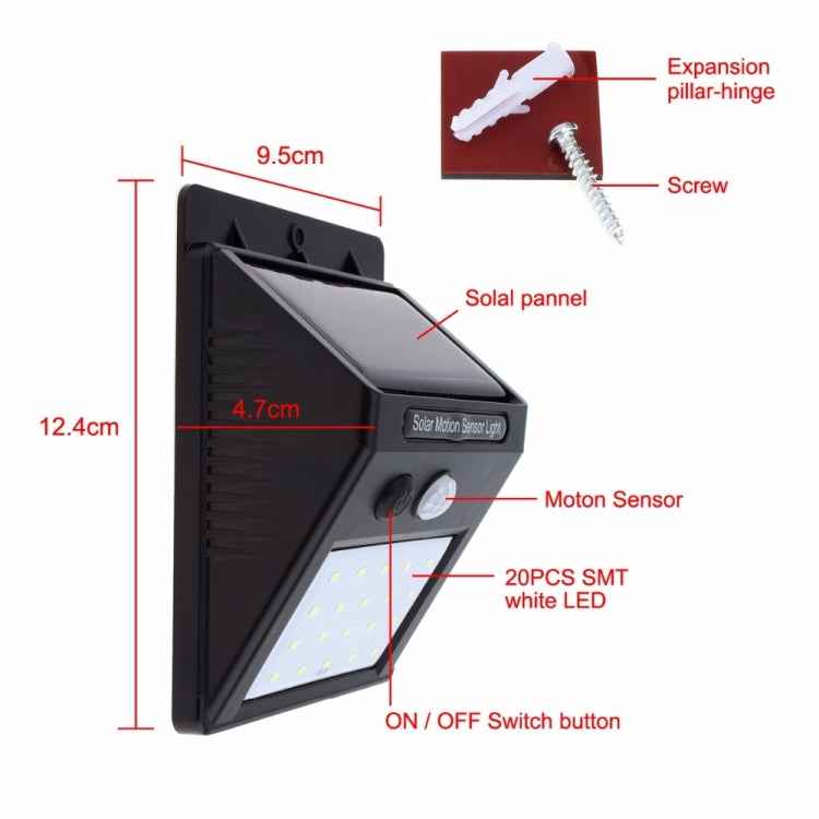 20 LED for Yard / Garden / Home / Driveway / Stairs / Outside Wall