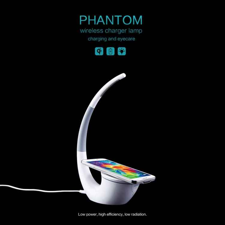 NILLKIN 2 in 1 QI Standard Smart Recognition 1A 5W Wireless Charger + LED Light Lamp with USB Charging Port Indicator