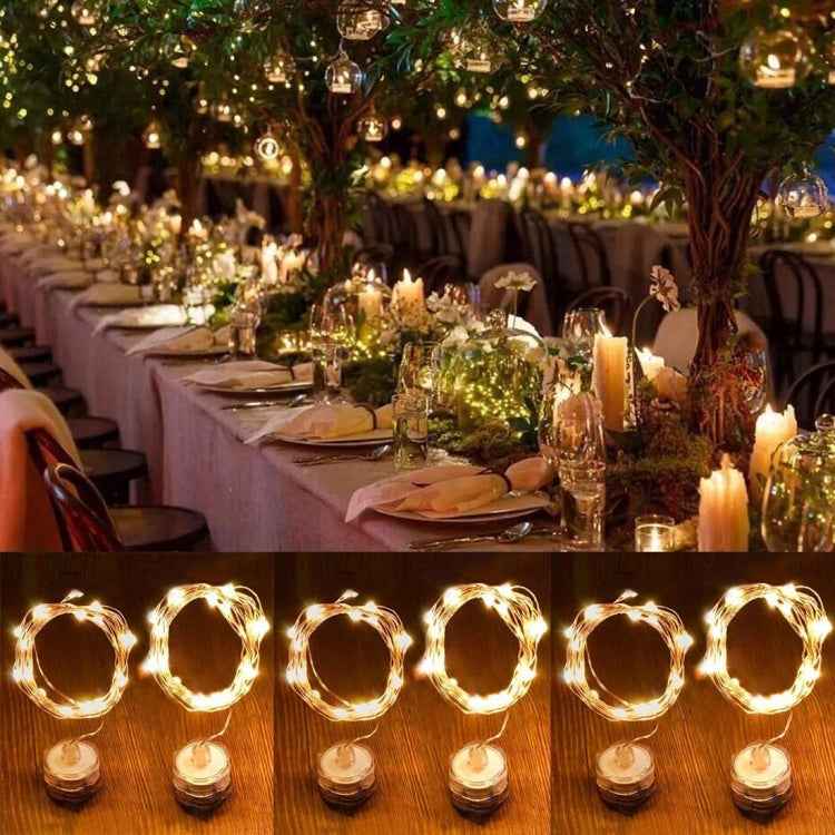 20 LEDs 2700-2900K Rope Fairy Light For Party / Holiday, Length: 2m, DC 6V