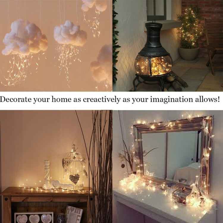 20 LEDs 2700-2900K Rope Fairy Light For Party / Holiday, Length: 2m, DC 6V