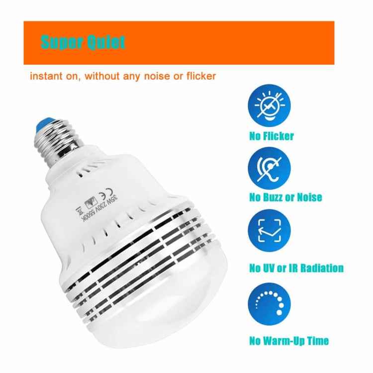 MANTOO PGL35 35W 120V 5500K 3900LM LED Light Bulb for Photography Lighting