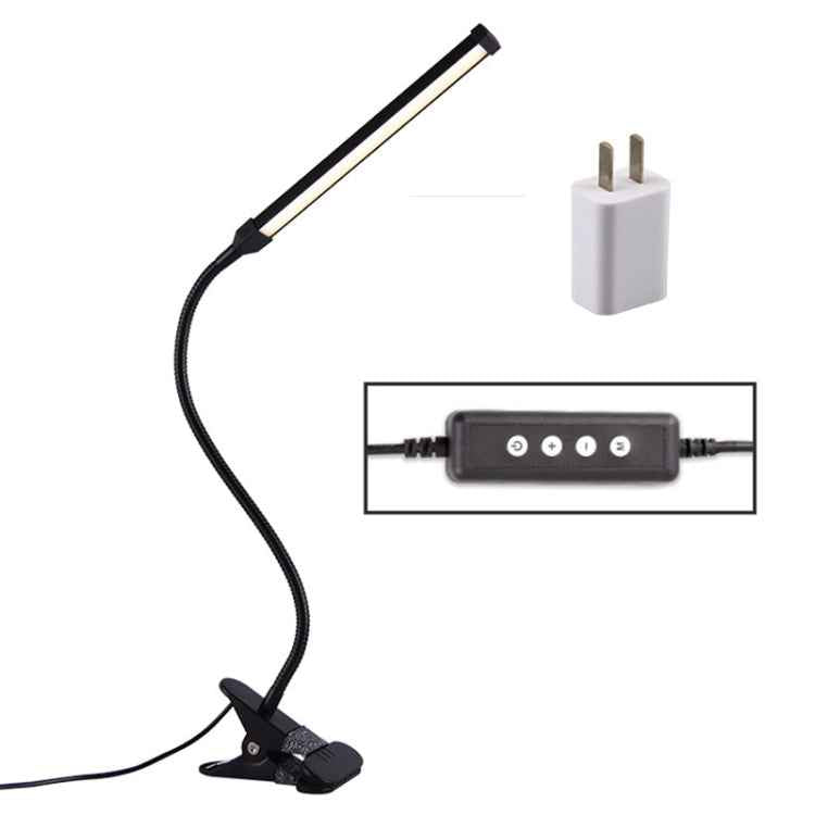 LED Desk Lamp 8W Folding Adjustable USB Charging Eye Protection Table Lamp, USB Charge Version + Power Plug