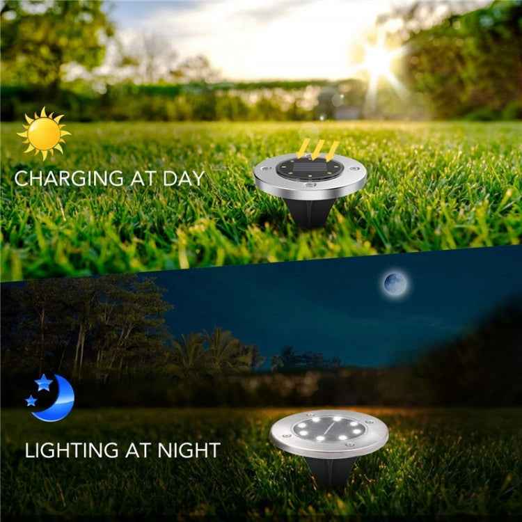 2 PCS 12 LEDs Solar Powered Buried Light Under Ground Lamp IP65 Waterproof Outdoor Garden Street Light