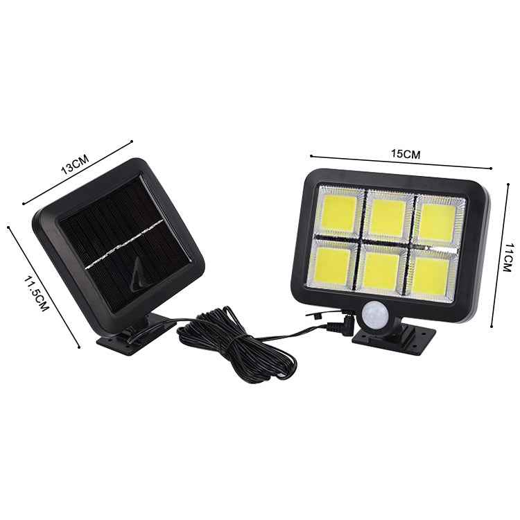 Solar Wall Light Six Grid Separate Human Body Induction Garden Light Waterproof Outdoor Lighting Street Light