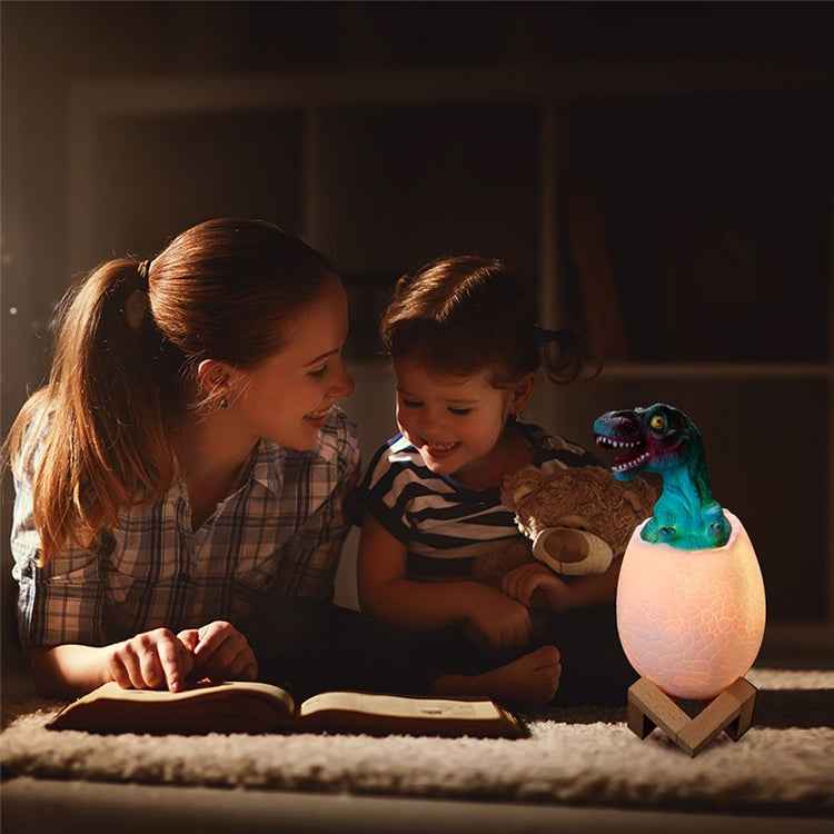 Tyrannosaurus Shape Creative Touch 3D Decorative Night Light, 3-color Patting Version