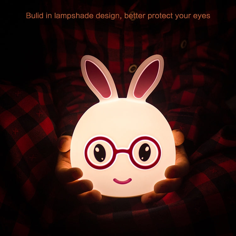 Happy Rabbit Creative Touch 3D LED Decorative Night Light, USB Charging Version