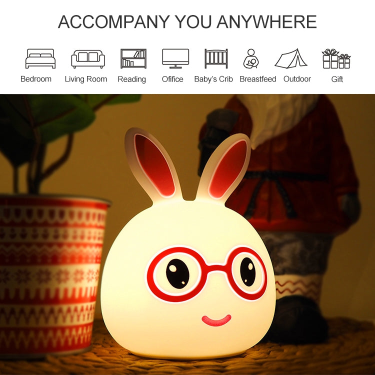 Happy Rabbit Creative Touch 3D LED Decorative Night Light, USB Charging Version