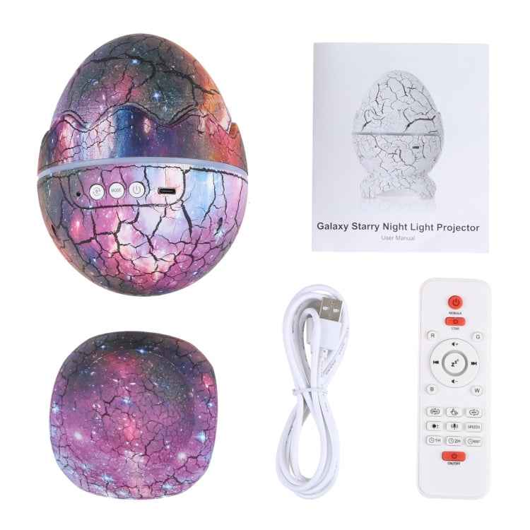 6W Cracked Egg-shaped Remote Control LED Starry Sky Projection Lamp