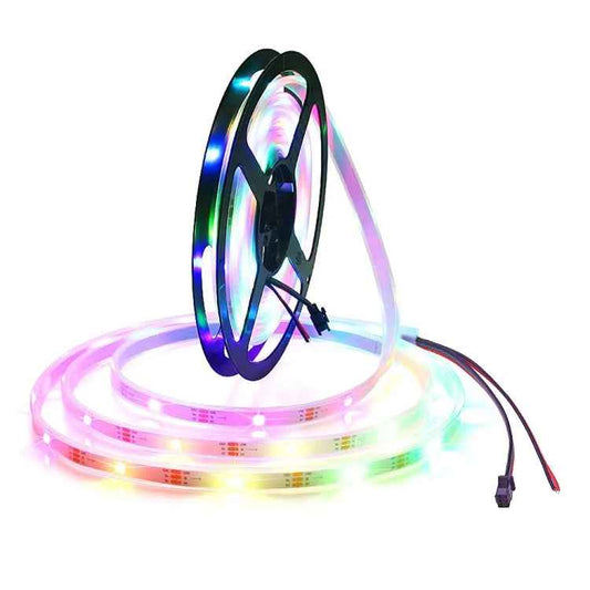 WS2812B RGB Light 5050 SMD LED Casing Waterproof Rope Light, 30 LED/m, DC 12V, Length: 5m