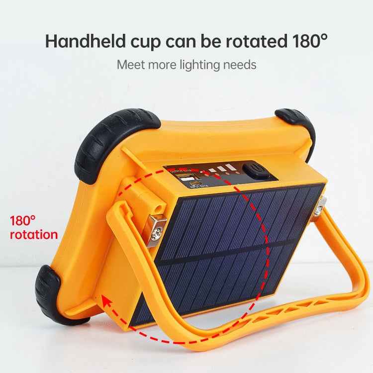 50W 32 LEDs Solar Portable Camping Light Magnetic Lighting Emergency Light with Four Levels of Brightness & Power Bank & Battery Indicator