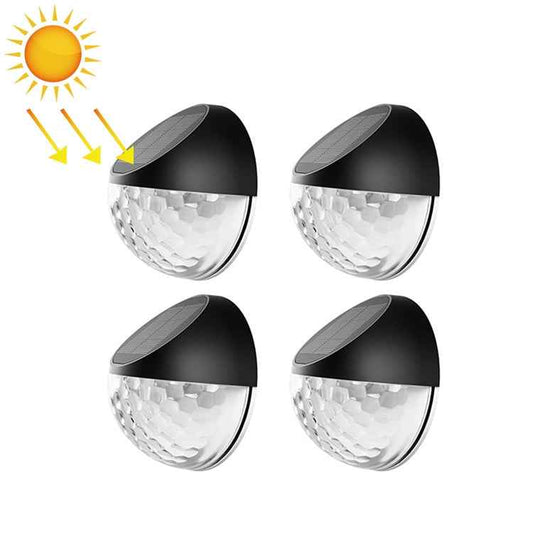 4 PCS SMD2835 Solar Decorative Light Outdoor Waterproof Garden Fence Light, Color Temperature: 3000-3200K