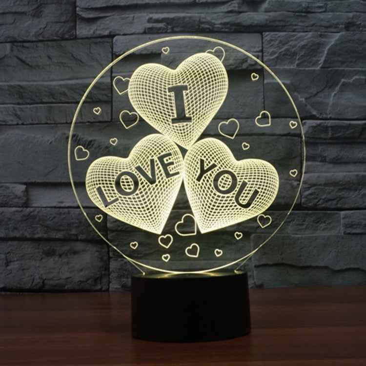 7-color Discoloration Creative Visual Stereo Lamp Desk Lamp Novelty Gift