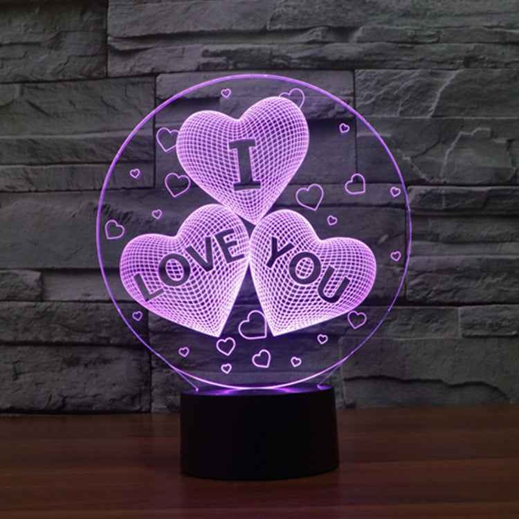 7-color Discoloration Creative Visual Stereo Lamp Desk Lamp Novelty Gift