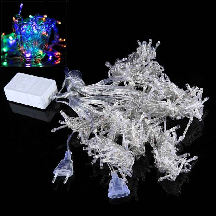 300 LEDs Curtain String Light with End Joint & Multi-function Controller & Memory Waterproof, EU Plug, AC 220V