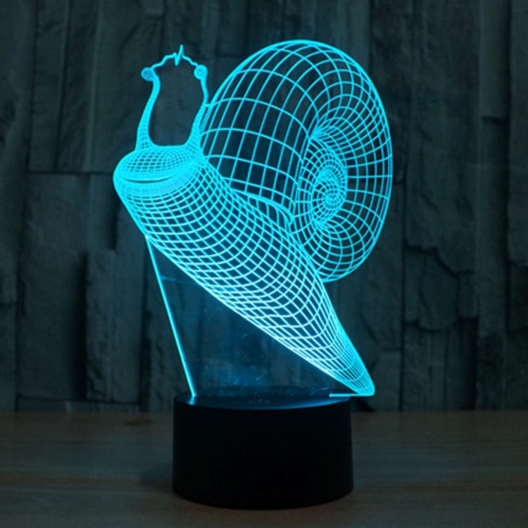 7 Color Discoloration Creative Visual Stereo Lamp Desk Lamp Night Light, Snail Style