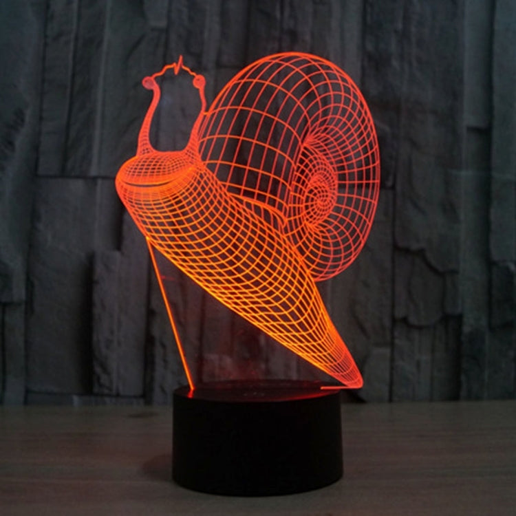 7 Color Discoloration Creative Visual Stereo Lamp Desk Lamp Night Light, Snail Style