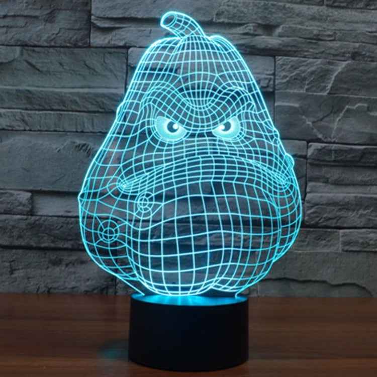 7 Color Discoloration Creative Visual Stereo Lamp Desk Lamp Night Light, White Gourd Style