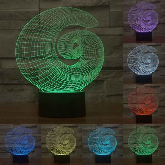 7 Color Discoloration Creative Visual Stereo Lamp Desk Lamp Night Light, Abstract Style