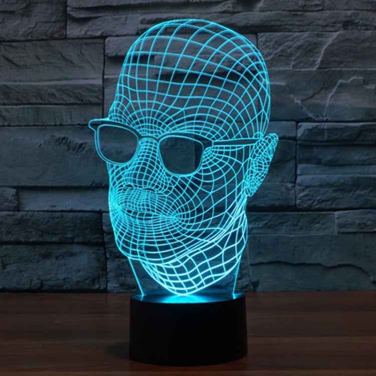 7 Color Discoloration Creative Visual Stereo Lamp Desk Lamp Night Light, Product Size: 23.6 x 14.0 x 8.7 cm