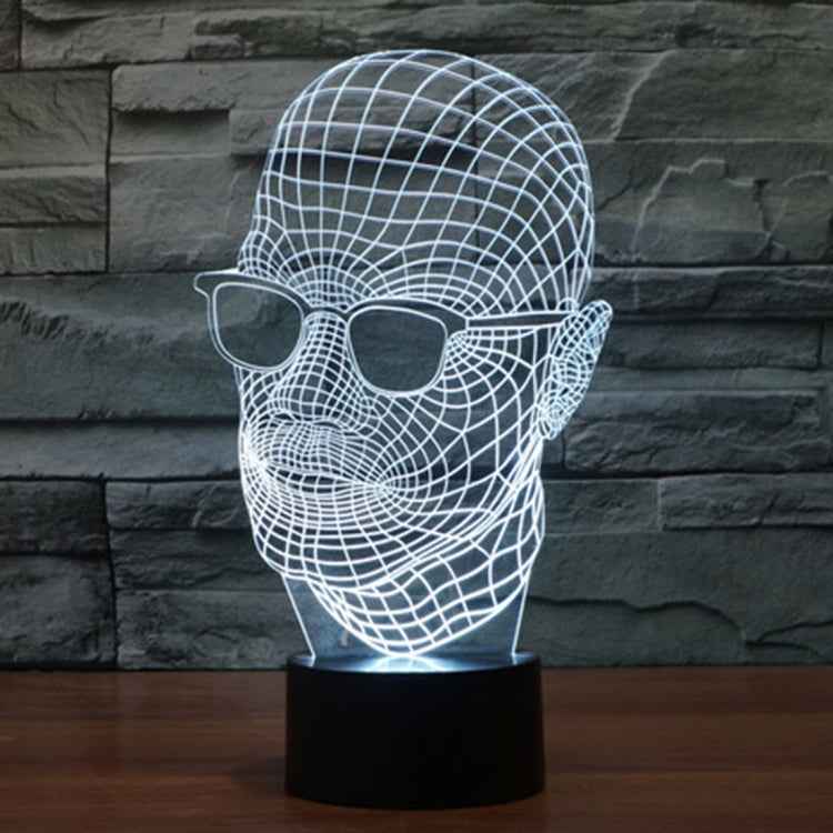 7 Color Discoloration Creative Visual Stereo Lamp Desk Lamp Night Light, Product Size: 23.6 x 14.0 x 8.7 cm