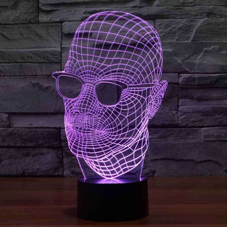 7 Color Discoloration Creative Visual Stereo Lamp Desk Lamp Night Light, Product Size: 23.6 x 14.0 x 8.7 cm