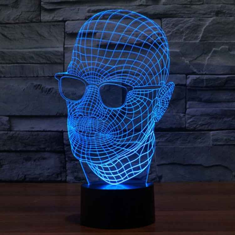 7 Color Discoloration Creative Visual Stereo Lamp Desk Lamp Night Light, Product Size: 23.6 x 14.0 x 8.7 cm